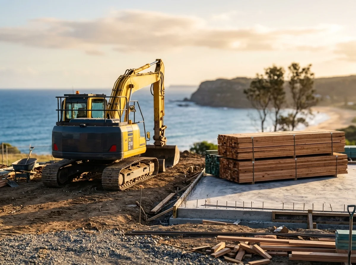 Excavator home construction