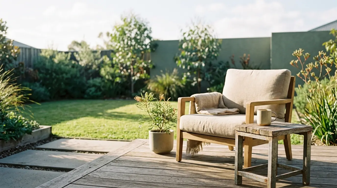 modern back garden