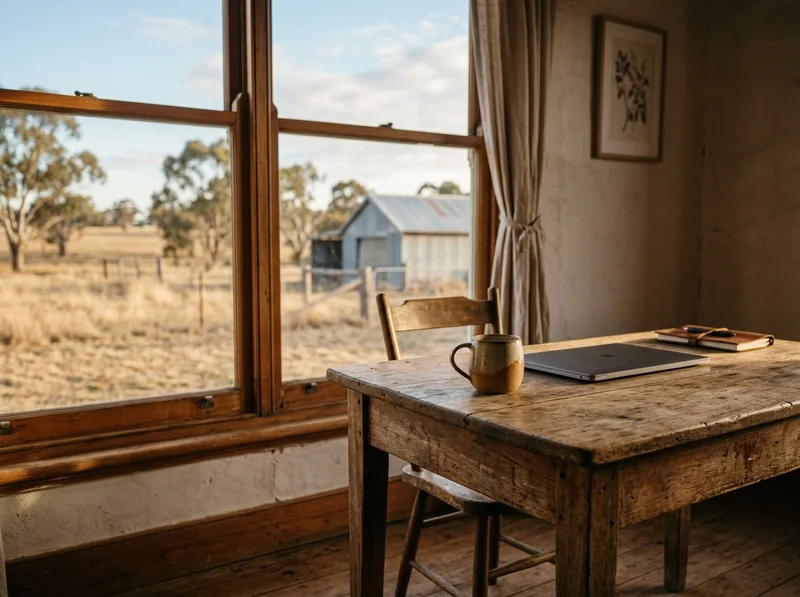 Agribusiness finance broker reviewing fixed rate expiry options with a farming client in regional Tasmania