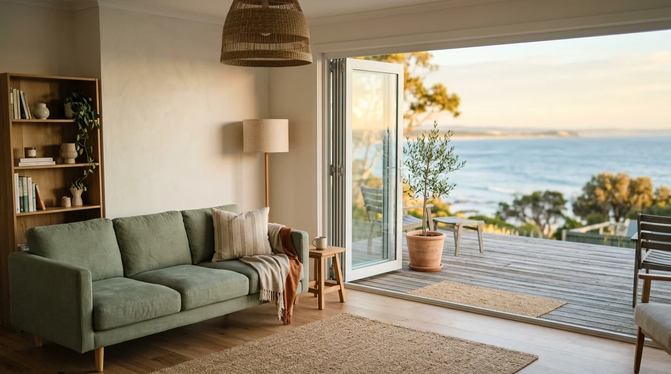 Open plan living coastal