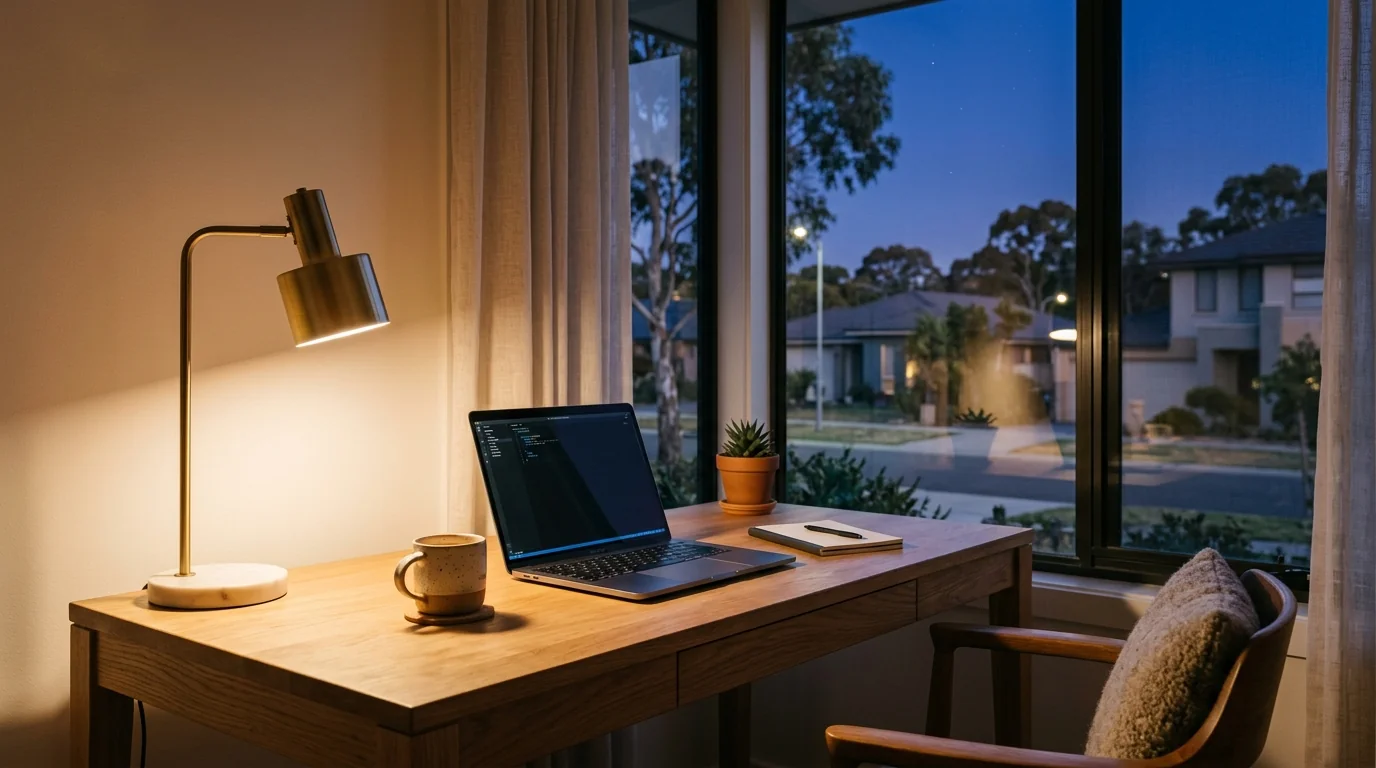 modern desk laptop
