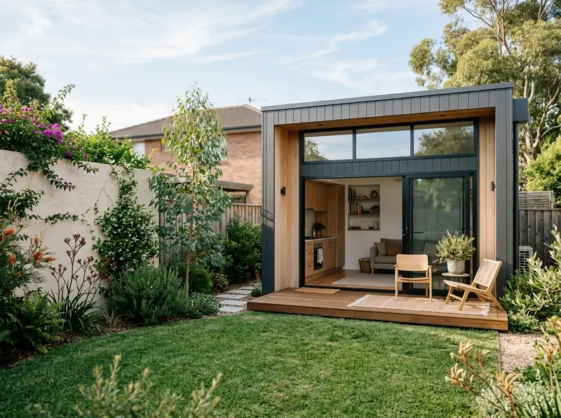 granny flat loans specialist reviewing financing options with an Australian homeowner